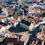 Tallinn ved rådhuspladsen set ovenfra |Tallink Silja Line
